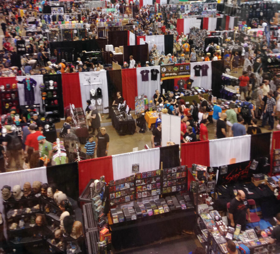 crowds and cretors booth at Fan Expo Toronto