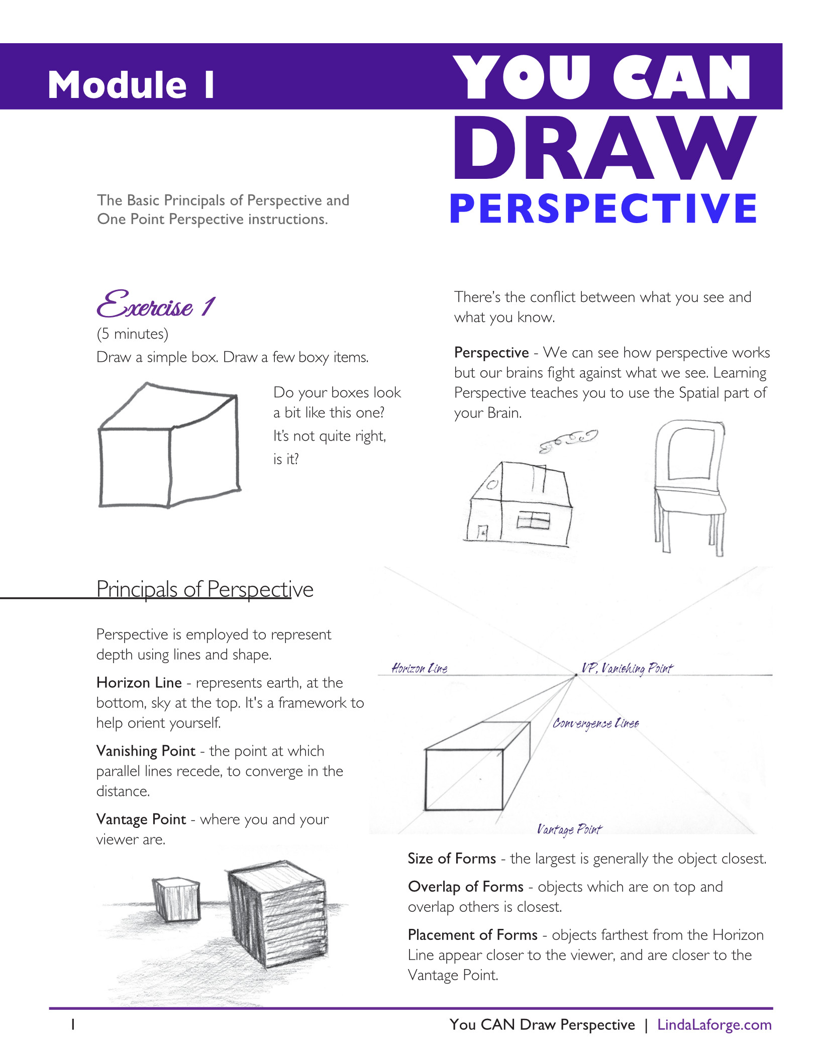 Perspective Drawing online course workbook module 1