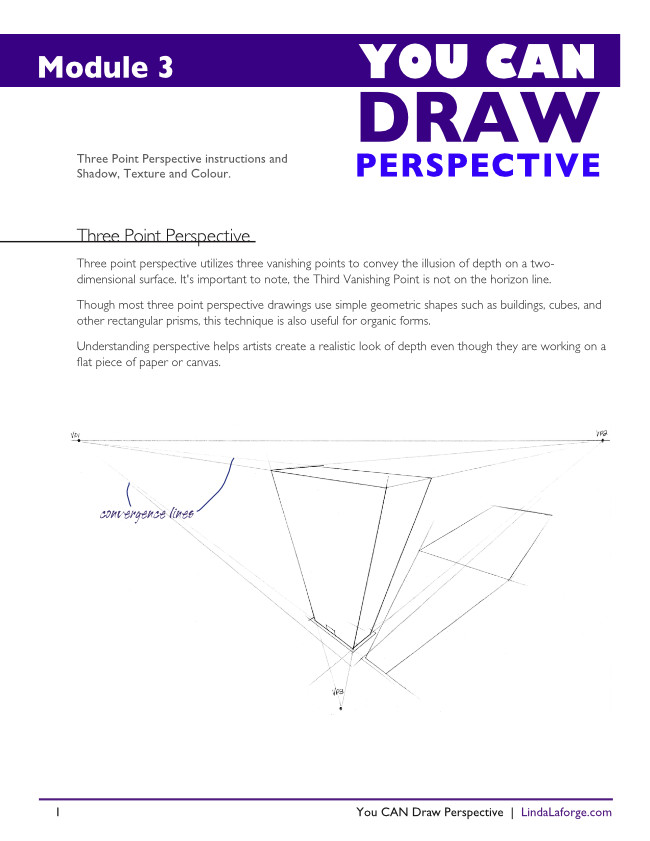 Perspective Drawing online course workbook module 3