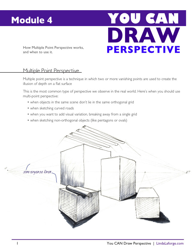Perspective Drawing online course workbook module 4