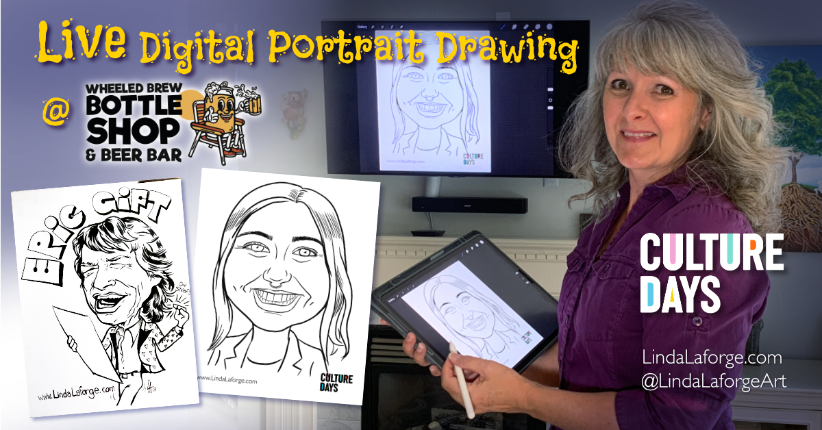 Live digital Caricature Drawing for Culture Days