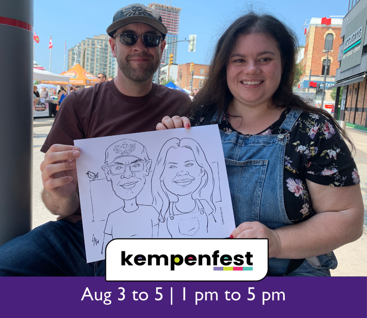 Caricature drawing at Kempenfest