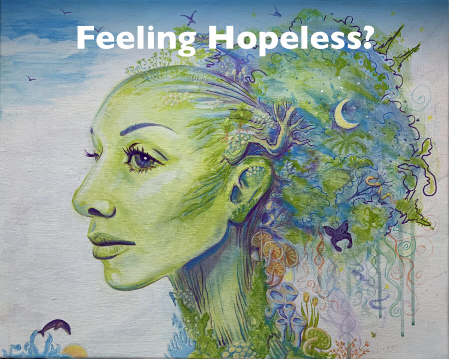 Mother Earth original painting, don't lose hope