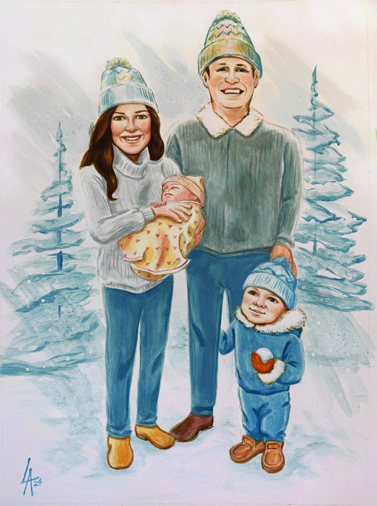 family portrait for Christmas card