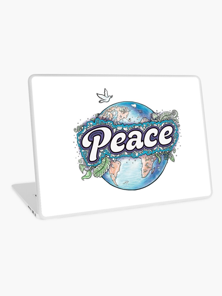 Peace-on-Earth-laptop-skin Peace on Earth art on laptop cover