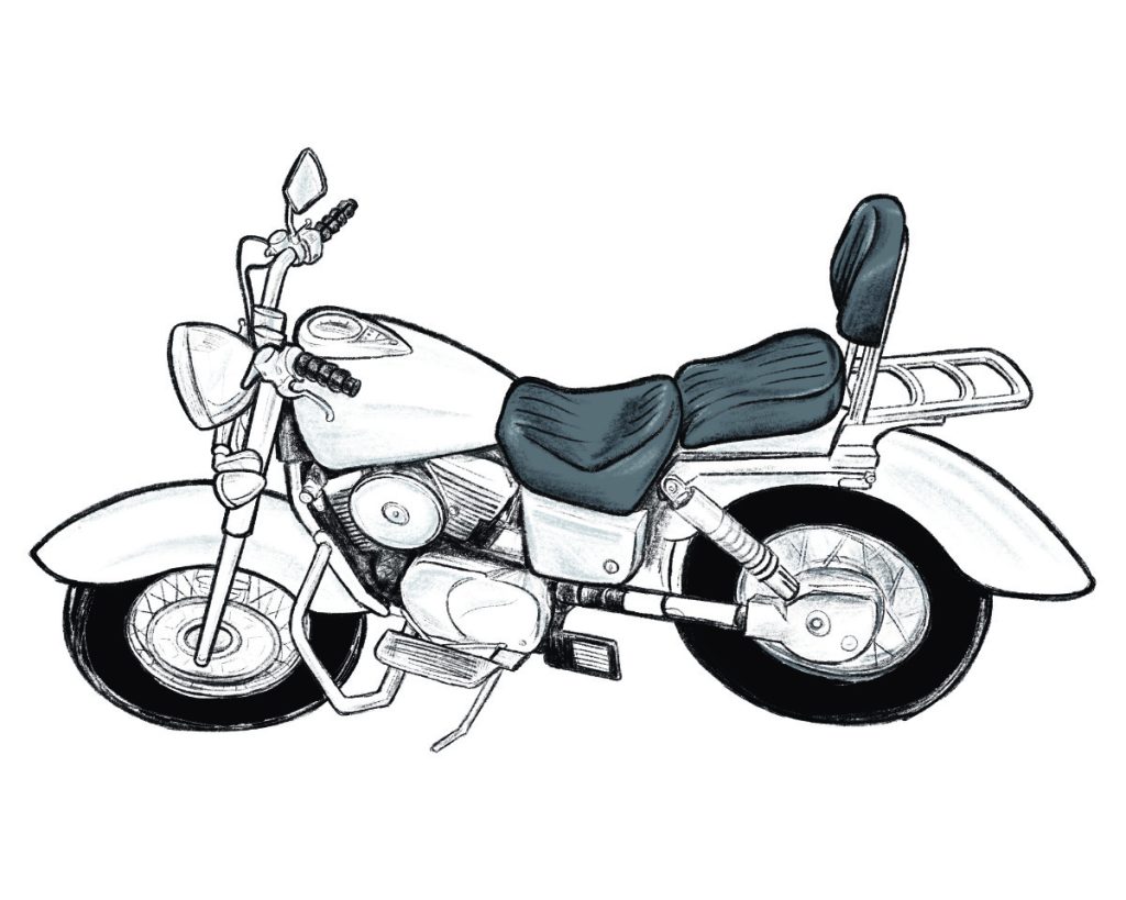 digital motorcycle sketch
