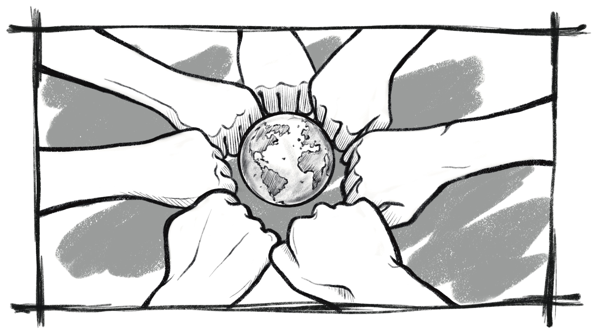 Digital illustration for keynote slide for the director of Social Innovation, Research, Innovation and Entrepreneurship